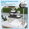 10 Gallon Storage Ice Crusher with Stainless Steel Dual Blades and Waterproof Safety Switch